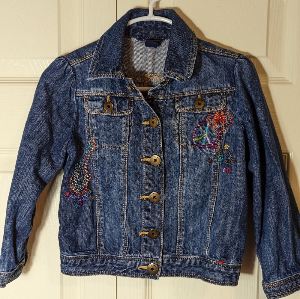 Baby Gap Jean jacket with embroideries toddler 5